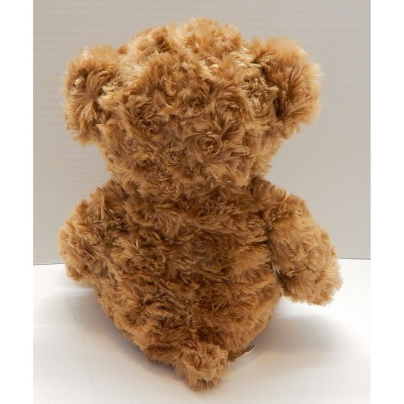 Kellytoy Golden Brown Teddy Bear Plush Stuffed Red Nose Mouth 10" Tall Seated - Picture 3 of 9